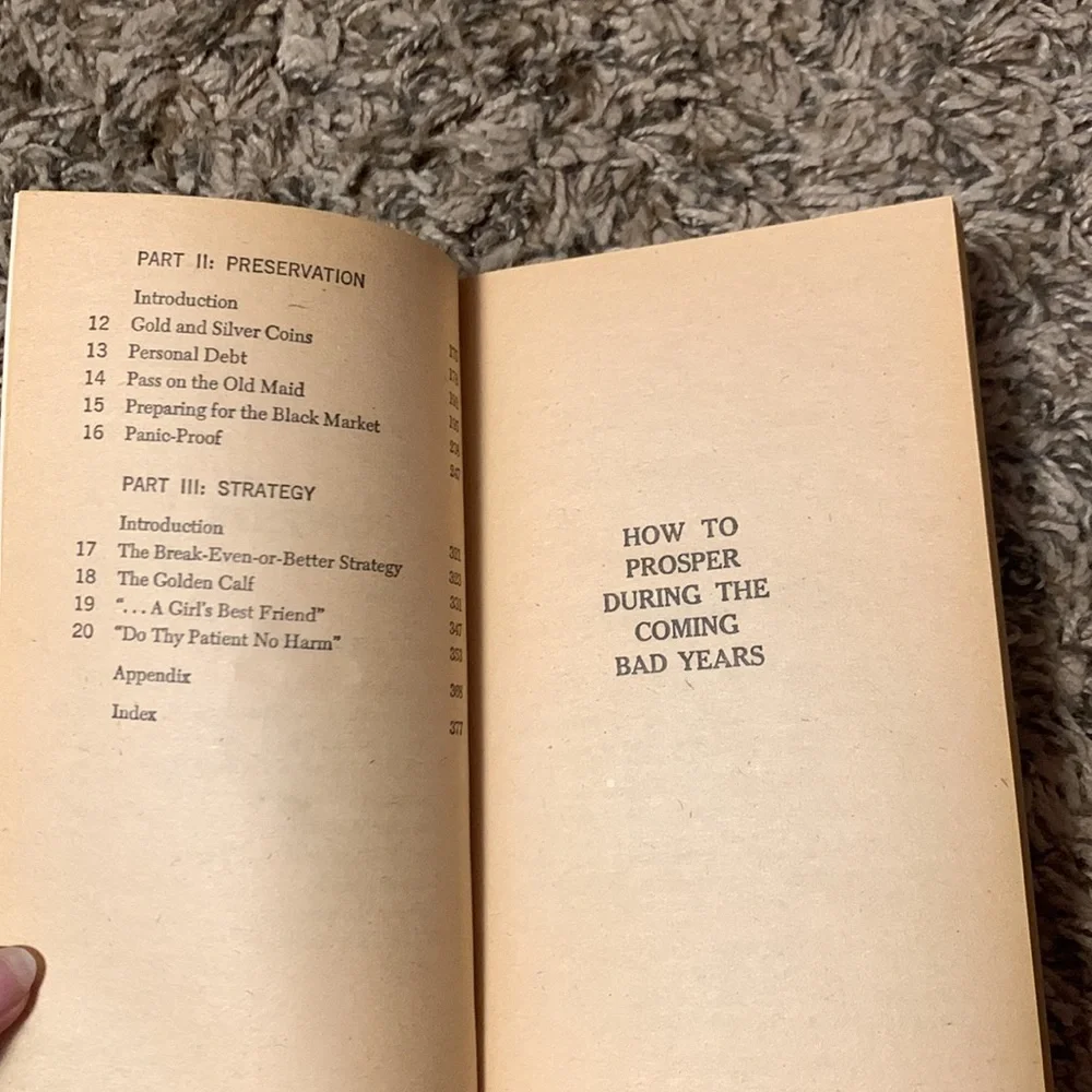 Howard J. Ruff HOW TO PROSPER DURING‎ THE COMING BAD YEARS Paperback 1979 Book